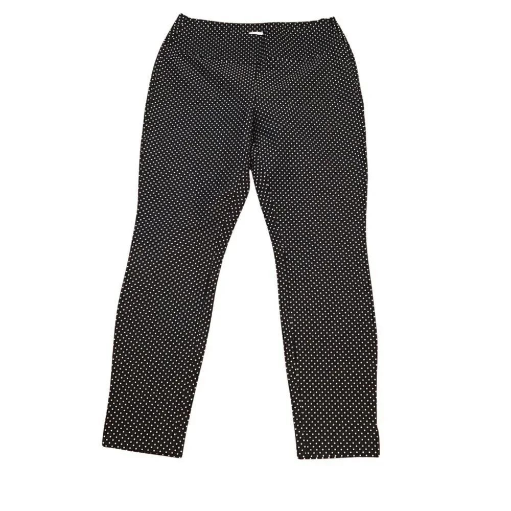 CAbi Seaside Chic Polka Dot Black and White Side Zipper Skinny Trousers 6 - Picture 2 of 8